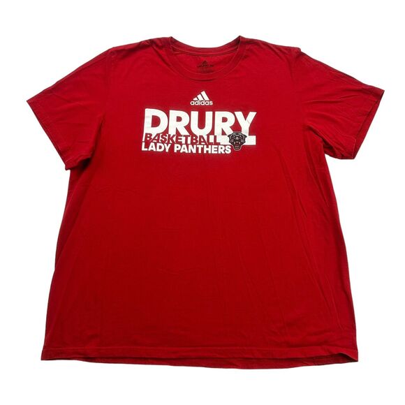 adidas Other - Adidas Drury Lady Panthers Shirt Adult 2XL Red Basketball Amplifier Tee